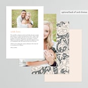 "EverAfter" - Menus in Petal by Rochelle Renee - Back of Card Options