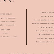 "Magazine Serif" - Menus in Sand Dunes by Elly - Detail