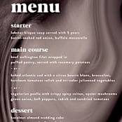 "joconde" - Menus in Mahogany by chocomocacino - Detail