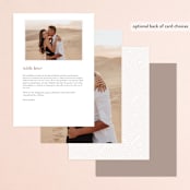 "Foundry" - Menus in Rose Quartz by Kristie Kern - Back of Card Options