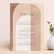 "Arches" - Menus in Terracotta by Kelly Schmidt - Front