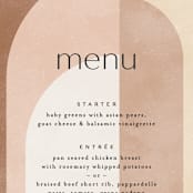 "Arches" - Menus in Terracotta by Kelly Schmidt - Detail