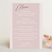 "Marry You" - Menus in Blush by Design Lotus - Front