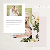 "Marry You" - Menus in Blush by Design Lotus - Back of Card Options