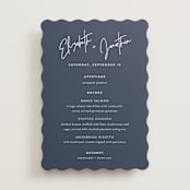 "Marked" - Menus in Navy by JoAnn Jinks - Front