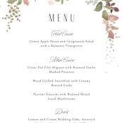 "Wesleyan Hill" - Menus in Wildflower by Jennifer Wick - Detail