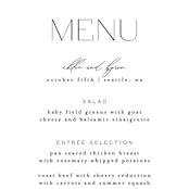 "chloe " - Menus in Silk by Kelly Schmidt - Detail