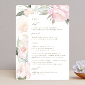"beautiful peonies" - Menus in Spring by Phrosné Barwood - Front
