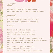 "Delightful" - Menus in Delight by Phrosné Barwood - Detail