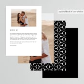 "Arcadia" - Menus in Onyx by Jennifer Wick - Back of Card Options