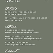 "Modern Bookmark" - Menus in Cactus by Jill Means - Detail