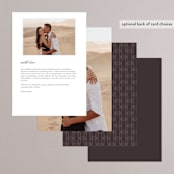 "Bohemian Pampas" - Menus in Sand by Kaydi Bishop - Back of Card Options