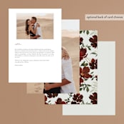 "harvest" - Menus in Cabernet by Everett Paper Goods - Back of Card Options