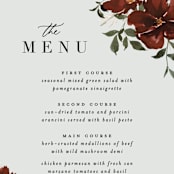 "harvest" - Menus in Cabernet by Everett Paper Goods - Detail