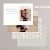 "Collection" - Menus in Blanco by Kaydi Bishop - Back of Card Options