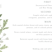 "Collection" - Menus in Blanco by Kaydi Bishop - Detail