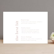 "Party Accordingly" - Menus in Blush by Hudson meet Rose - Front