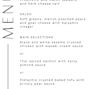 "Of Note" - Menus in Pearl by Olivia Raufman - Detail