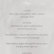 "Abundant Wreath" - Menus in Fog by Pixel and Hank - Detail