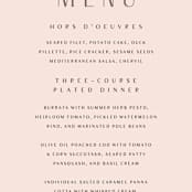 "Casablanca" - Menus in Blush by Lori Wemple - Detail
