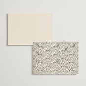 "Floral mosaic" - Menus in Sand by GeekInk Design - Back of Card Options