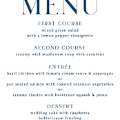 "Mediterranean Tiles" - Menus in Ocean by GeekInk Design - Detail