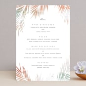 "Painted Leaves" - Menus in Coconut by Owl and Toad - Front