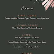 "lush romance" - Menus in Palm by Robin Ott - Detail