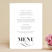 "whimsical ampersand" - Menus in Black Tie by Laura Hamm - Front
