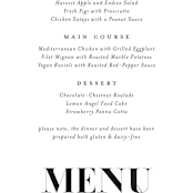 "whimsical ampersand" - Menus in Black Tie by Laura Hamm - Detail