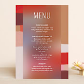 "Retro Grid" - Menus in Sunset by Simona Camp - Front