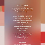 "Retro Grid" - Menus in Sunset by Simona Camp - Detail