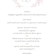 "Gathered" - Menus in Blossom by Kimberly FitzSimons - Detail
