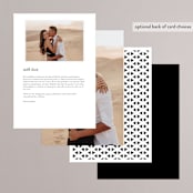 "Beau tied" - Menus in Tuxedo by Gwen Bedat - Back of Card Options