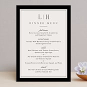 "Cambridge" - Menus in Tuxedo by Amy Kross - Front