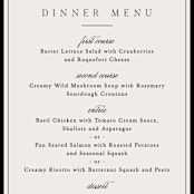 "Cambridge" - Menus in Tuxedo by Amy Kross - Detail