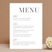 "Bold Modernist" - Menus in Ink by Kristie Kern - Front