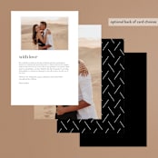 "Bold Modernist" - Menus in Ink by Kristie Kern - Back of Card Options