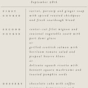 "Moderne" - Menus in Graphite by Everett Paper Goods - Detail