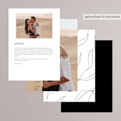 "Denali" - Menus in Linen by Carly Reed Walker - Back of Card Options