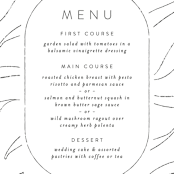 "Denali" - Menus in Linen by Carly Reed Walker - Detail