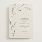 "Waldorf" - Menus in Taupe by Kelly Schmidt - Front
