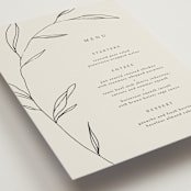 "Waldorf" - Menus in Taupe by Kelly Schmidt - Detail
