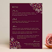 "Henna" - Menus in Mixed Berry by fatfatin - Front