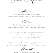 "Blancmange" - Menus in Frost by chocomocacino - Detail