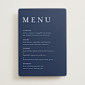 "brushstrokes in bloom" - Menus in Indigo by Angela Marzuki - Front