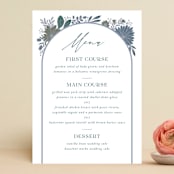 "Flourish" - Menus in Bluemoon by Jen Owens - Front