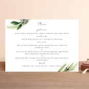 "Greenery Banner" - Menus in Navy by Susan Moyal - Front