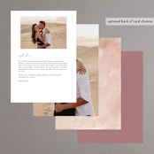 "Magic Hour" - Menus in Desert Rose by Hooray Creative - Back of Card Options