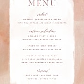 "Magic Hour" - Menus in Desert Rose by Hooray Creative - Detail